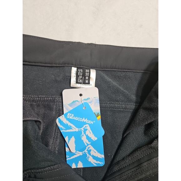 Men's Thermal Hiking Pants Softshell Waterproof Winter Outdoor Ski Snow Trousers - Picture 2 of 10